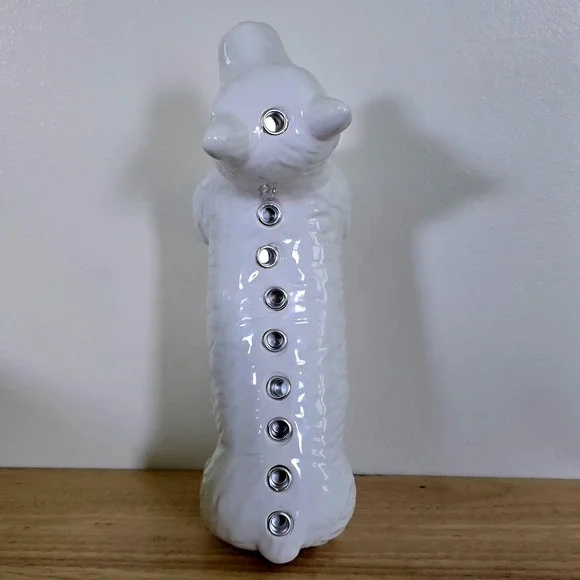 Corgi Menorah White Ceramic Hanukkah Chanukah Judaica Jewish Puppy Candle Holder - Picture 4 of 6